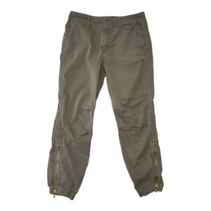 Mother Pants Womens Size 26 Military Green Misfit Crop Jogger Island Fever
